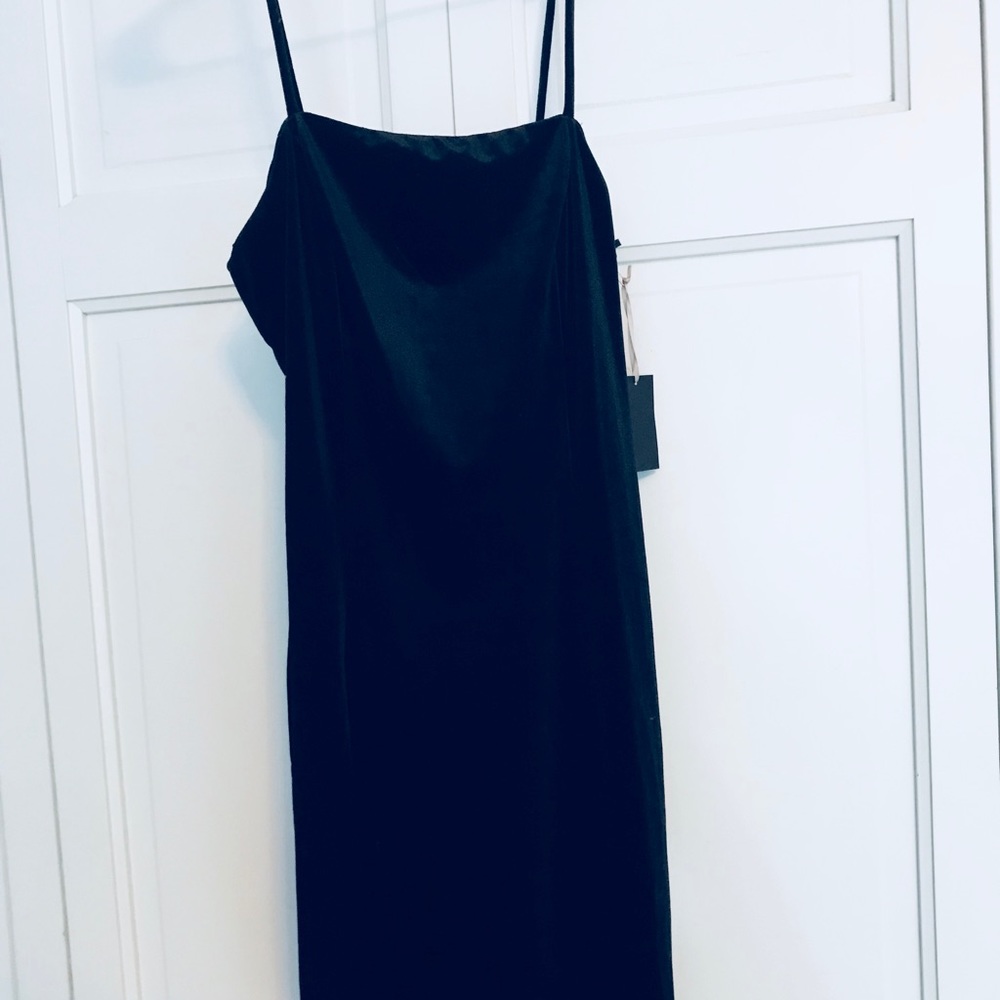 Black velvet dress